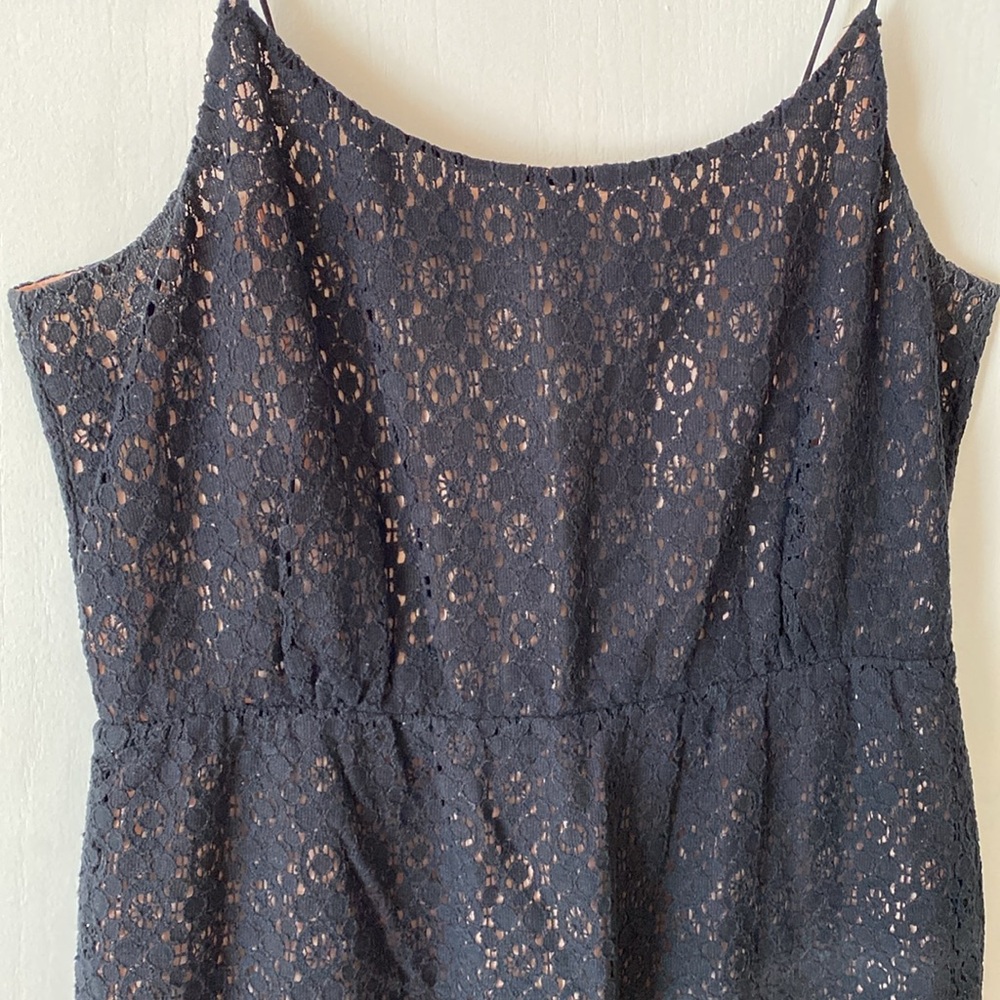 Jcrew Black lace tank dress